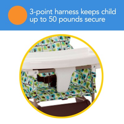 Cosco Simple Fold High Chair, Elephant Squares Folding Adjustable Tray NEW