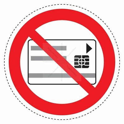 30cm Auto-Aufkleber Sticker Achtung Warnung Keine Magnetkarten Ablegen 28