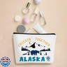 SEAOYOZO Alaska Cruise Makeup Bag - Alaska Cruise Essentials Cosmetic Bag Zipper Travel Organizer Pouch Gift for Lover Friend Women