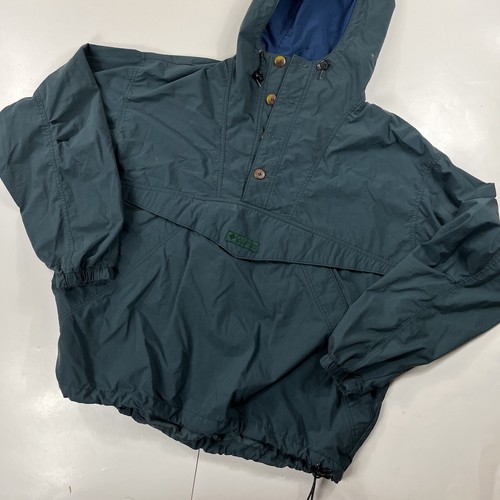 Vintage Columbia Green Anorak ジャケット Columbia Jacket Large Green anorak Pullover nylon VTG 90s