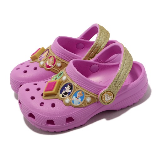

Crocs Classic Disney Princess Lights Clog T Taffy Розовые сандалии для малышей 208359-6SW, Розовый, Classic Disney Princess Lights Clog T