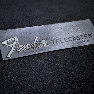 2-Pack Telecaster Headstock Blem Decal Silver 70s Fender Waterslide NEW