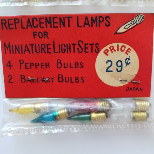 Replacement Lamps For Miniature Lights 4 Pepper Bulbs 2 Ballast Bulbs 2 Packages