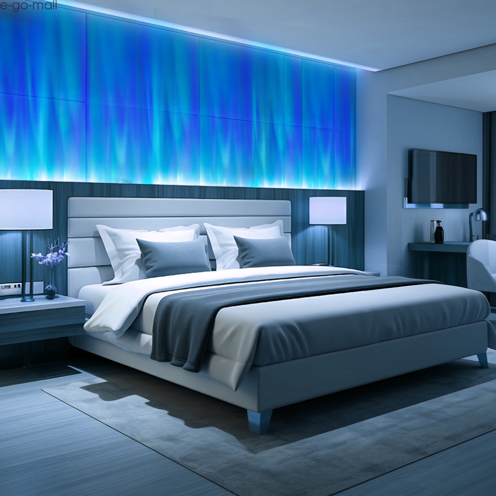 33/39in RGBW Ocean Wave Light Colorful Water Ripple Light Projector Music Sync