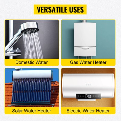 VEVOR Hot Water Circulation Pump 3-Speed Domestic Pump 93W Stainless Steel