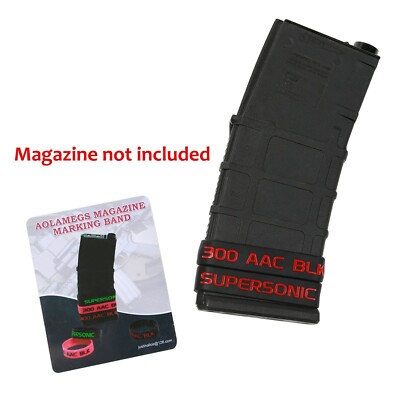 Aolamegs 300 Acc BLK Supersonic Magazine Marking Bands 6 Pack Black-Red