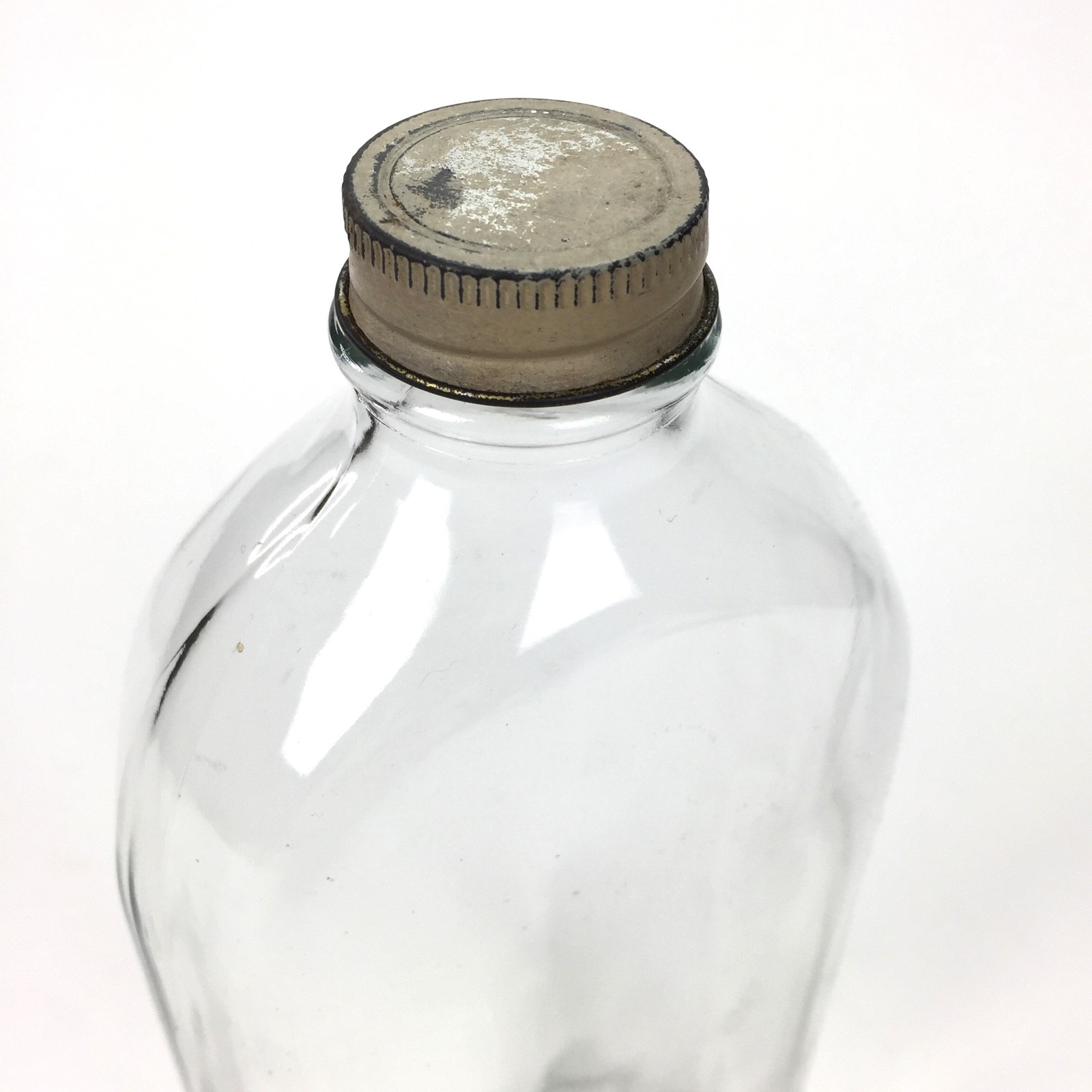 Vintage Lamsons Mineral Oil Glass Bottle & Label, Barber Shop decor, Hair Tonic