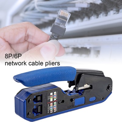 1 Set Rj45 Crimping Pliers Ergonomic Design Labor-saving 8p 6p Cable Plier