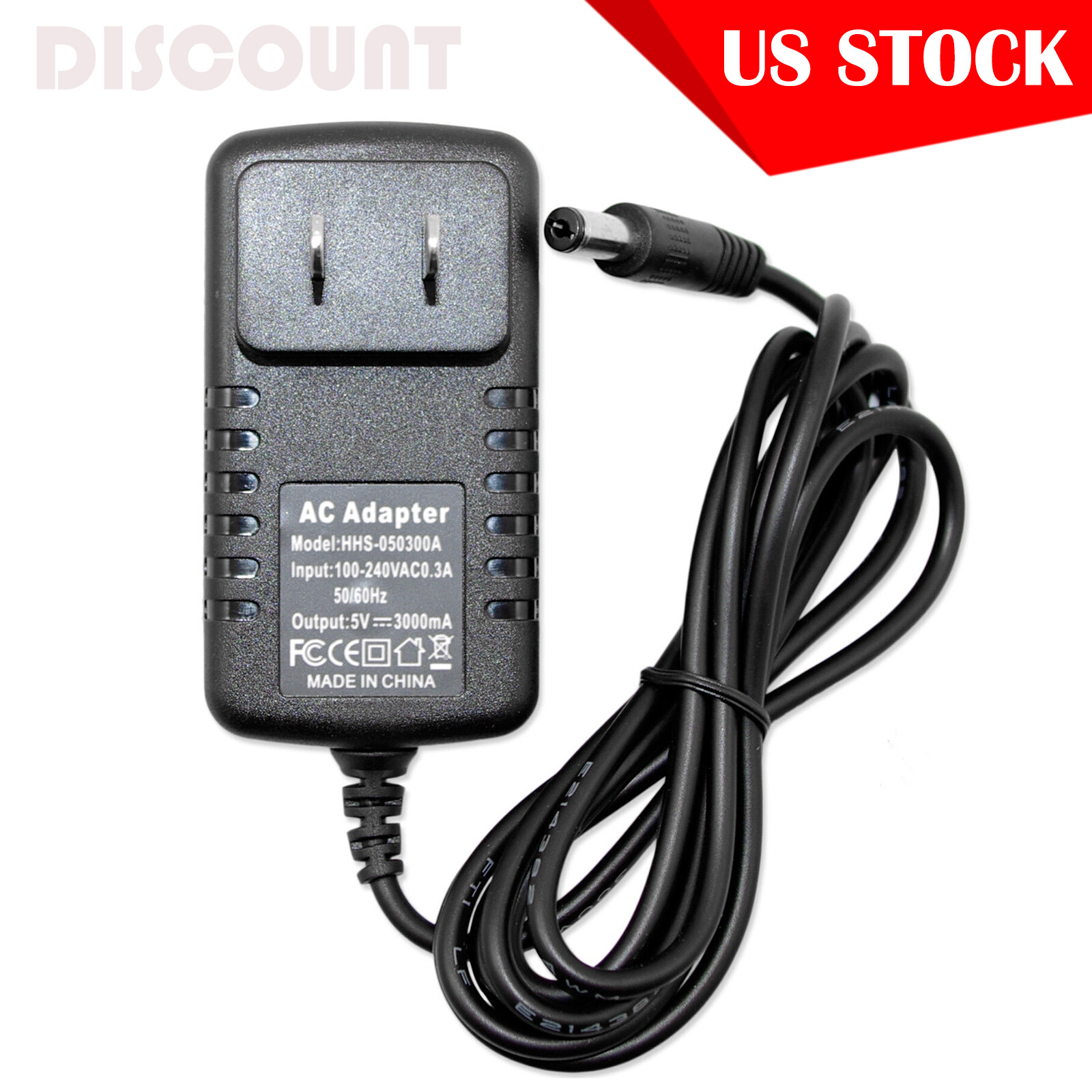 Dc 5v 3a Power Supply Charger 5.5mm X 2.1mm Us 3000ma