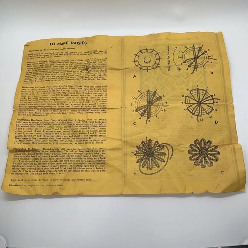 Vintage CRAZY DAISY WINDER Crafting Tool Replacement Instructions Only