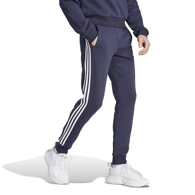 Мужские брюки adidas Essentials Флисовые зауженные брюки с манжетами в 3 полосы