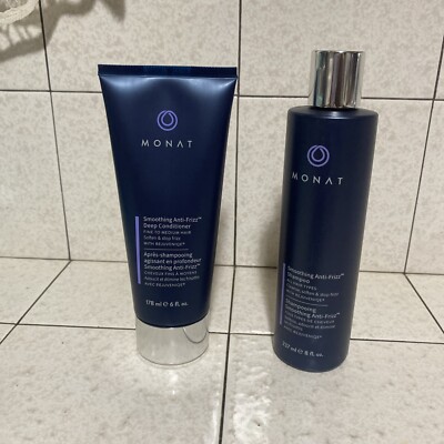 MONAT Smoothing Anti-Frizz Shampoo and Conditioner NEW SEALED !!