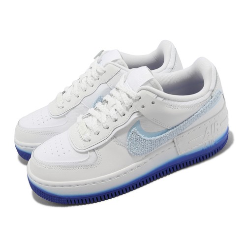 

Nike Wmns AF1 Shadow Chenille Swoosh Белый Синий Женская повседневная обувь FJ4567-100, Wmns Af1 Shadow