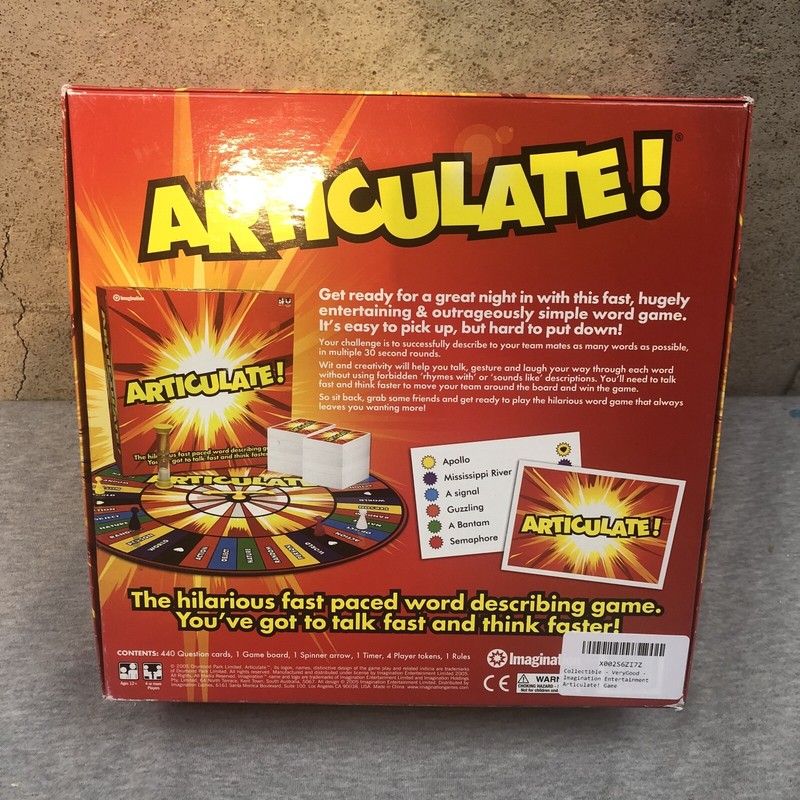 Imagination Articulate Word Game Board Game Complete 2005