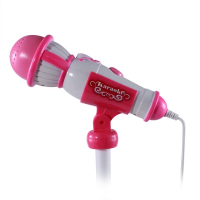 KidPlay Kids Karaoke Microphone Adjustable Stand Pop Star Musical Toy - Pink