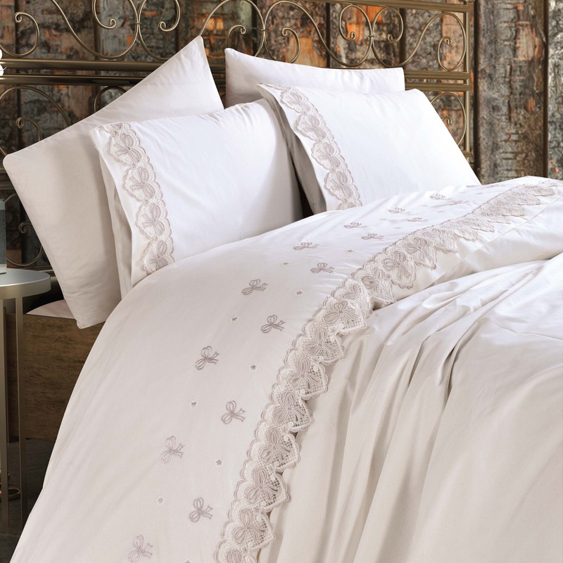 Hanzade 6 Teilig Cappuccino Tagesdecke BettÃ¼Berwurf Bettdecke BettwÃ¤Sche 200x220