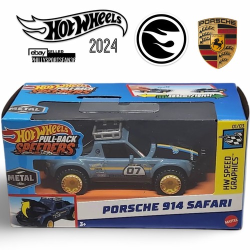 2024 Hot Wheels Pullback Speeders Porsche 914 Safari Blue Treasure
