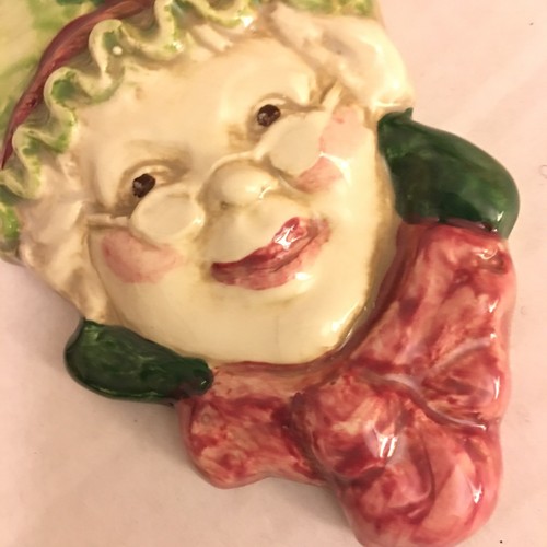 Gail Pittman Ceramic Christmas Ornament Mrs Claus Signed 03 EUC!