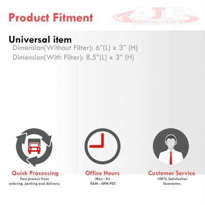 Red Round 6" X 3" Jdm Oil Catch Can Reservoir Tank W/ Breather Filter For Acura
