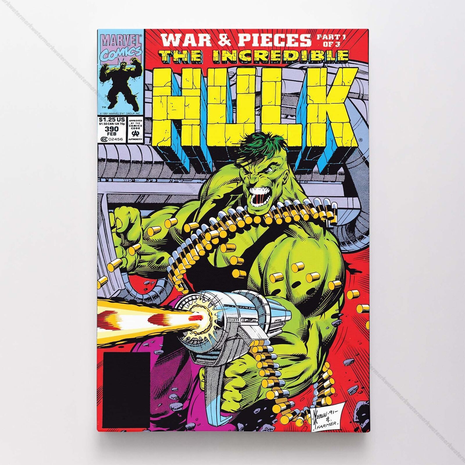 Incredible Hulk #390 Poster Canvas Superhero Marvel Comic Book Print