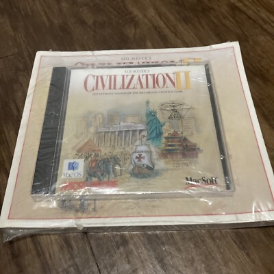 Sid Meier s Civilzation II Mac OS MICRO PROSE MacSoft 1996 with Book BRAND NEW