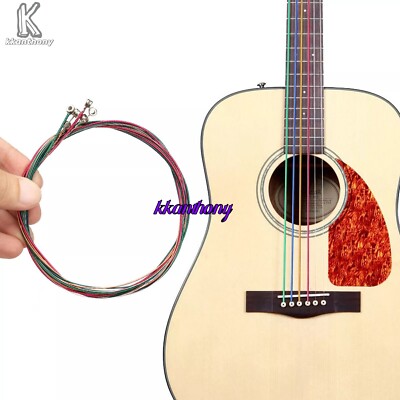 1 Sets of 6 Guitar Strings Replacement Steel String for Electric Acoustic Guitar