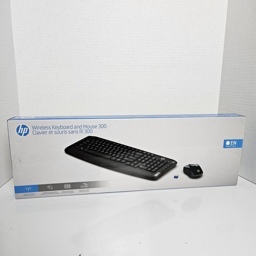 3 Pack Piece HP Wireless Keyboard and Mouse 300, Black NEW