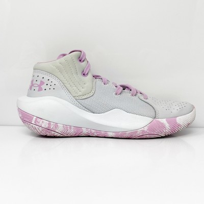 

Under Armour Girls Jet 21 3024794-104 Серые баскетбольные кроссовки Кроссовки Размер 3,5 года, Серый, Jet 21