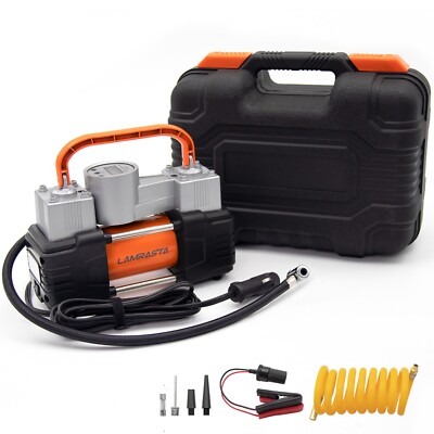 HEAVY DUTY 12V 100PSI Portable Car Air Compressor Tire Inflator Auto Tyre Pump