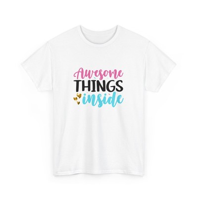 Printed Awesome Things Inside Special Edition Cotton T-Shirt For Unisex