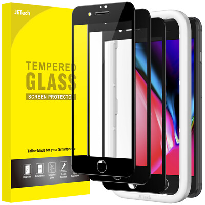 JETech Full Coverage Screen Protector for iPhone 8 Plus/7 Plus 5.5-Inch, 3-Pack