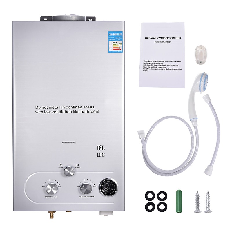 Tankless Propane Gas Water Heater LPG Water Boiler 6L 8L 10L 12L 18L Portable RV