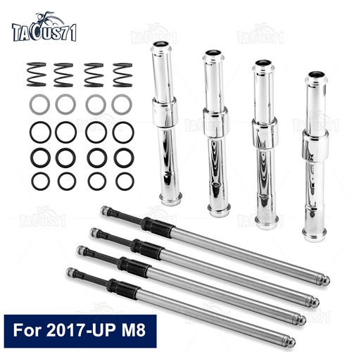 Quick Adjustable Pushrods Covers Kit For Harley 17UP Touring Softail