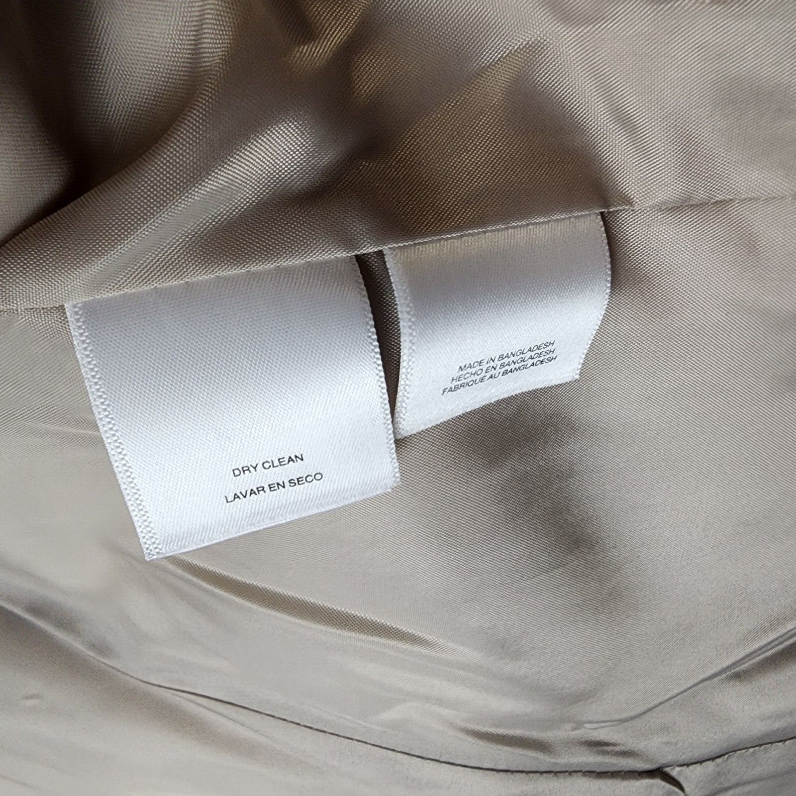 Kasper Pebbled Crepe Blazer Women's 14 Summer Straw Two Front Zip Pockets L/S - Picture 12 of 15