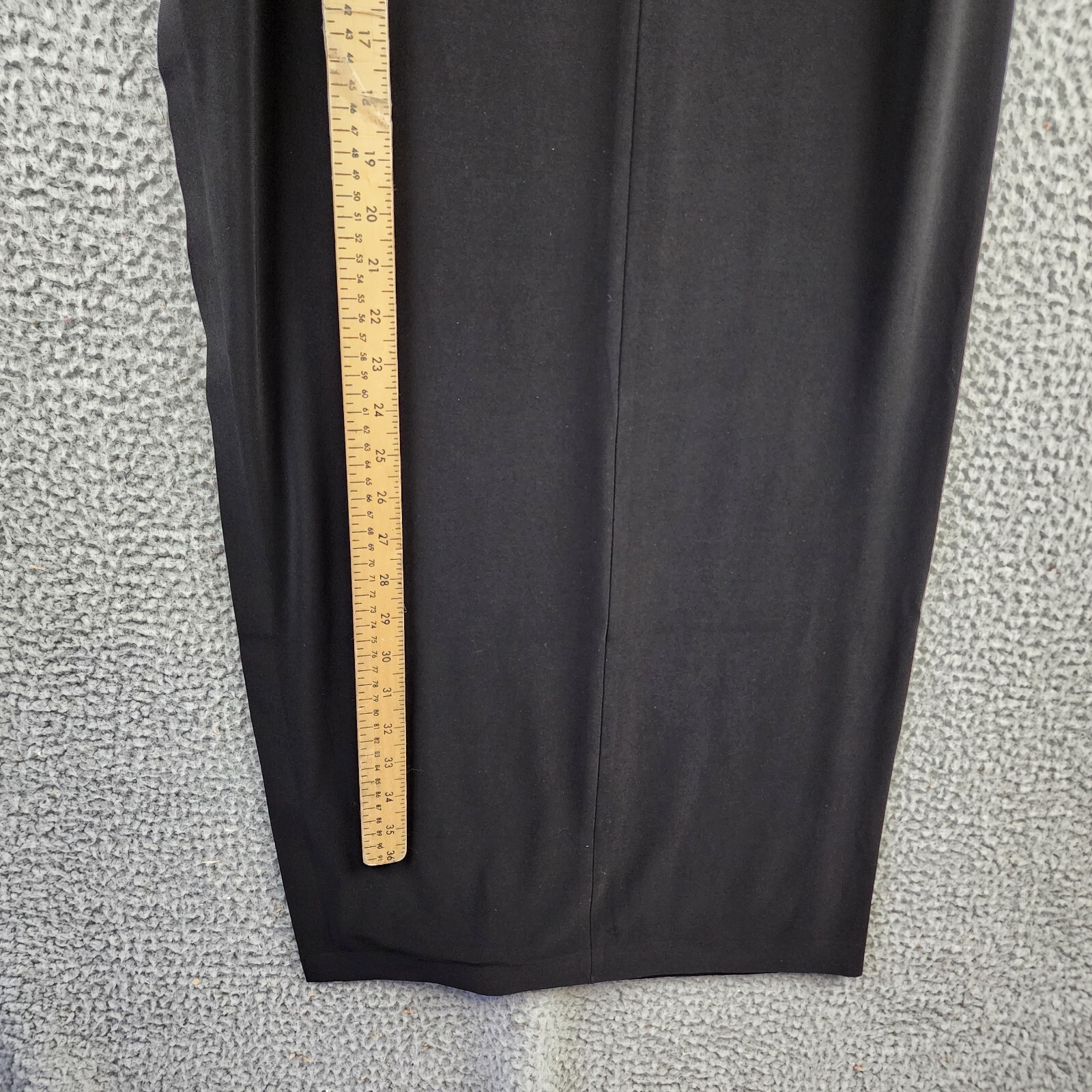 Norma Kamali High-Waist Side Slit Long Skirt Women's XS/29 Black Pull On Style~ - Picture 6 of 12