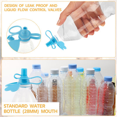 4Pcs Baby Water Bottle Cap Silicone Water Bottle Spout Bottle Top Adapter US
