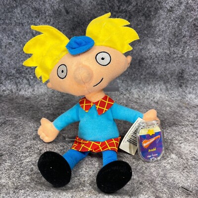 Vintage Hey Arnold! Nickelodeon 10'' Star Beans Plush Doll 1999 With Tags
