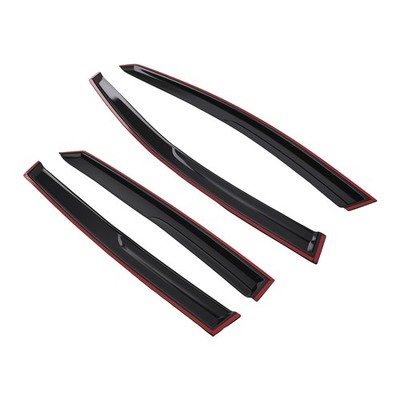 Wind Deflectors Visor   for Ford Fiesta 2008-2017 Outside Mount Black  4PC