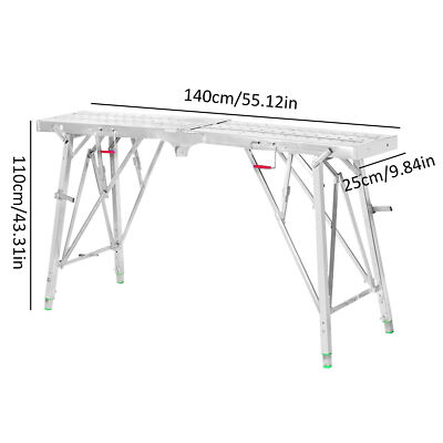 Folding Scaffolding Portable Work Platforms Step Ladder Height Adjustable