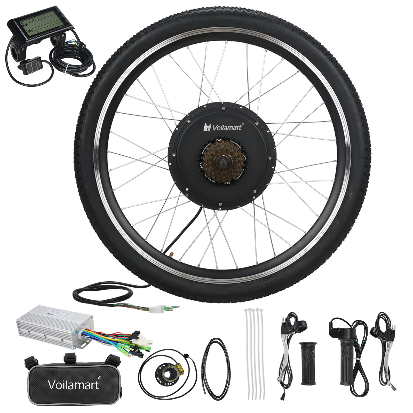 Motor Conversion Kit Rear Wheel Lcd Ebike Cycling
