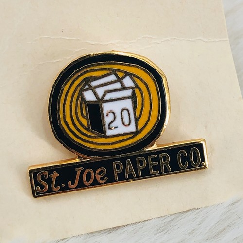 Vtg St Joe Paper Co Company 20 Year Employee Service Award Pin