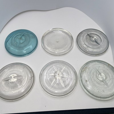 6 Vintage Ball Ideal Mason Canning Jar Mixed Lids Regular  Wire Glass