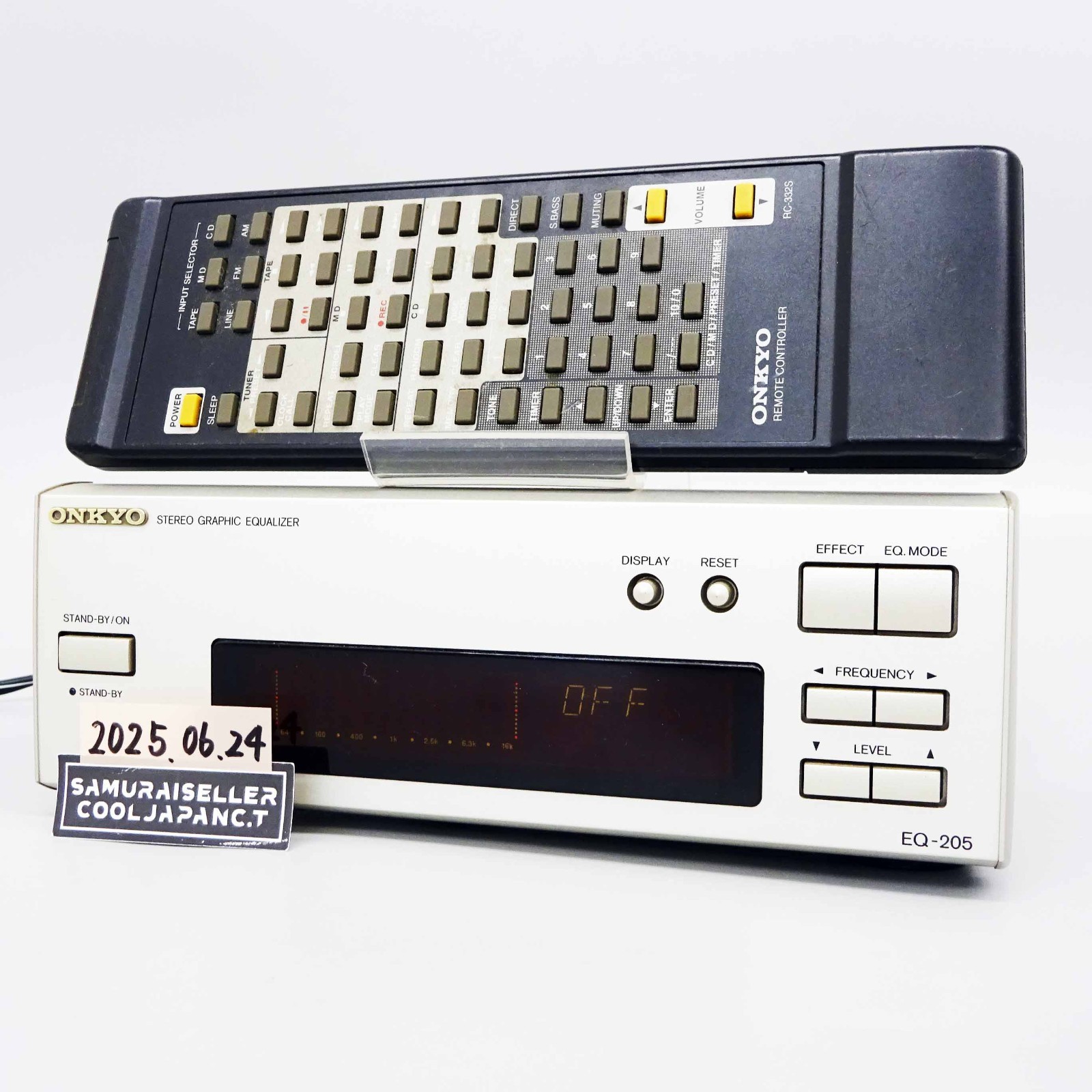 ONKYO EQ-205 イコライザー Onkyo EQ-205 Stereo Graphic Equalizer EQ Audio Deck Home