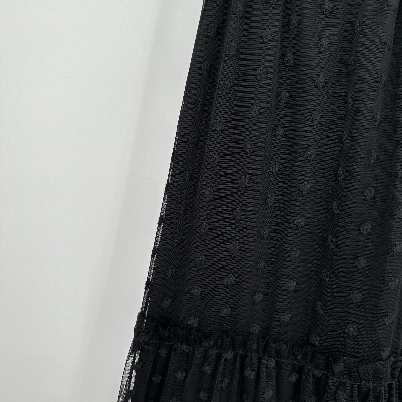 Pre-owned Tuckernuck Black Tulle Giselle Gown In Black Onyx Sz S Maxi Cocktail Party