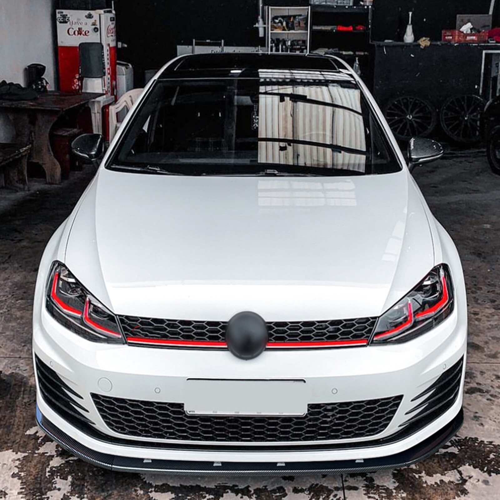 Car Front Bumper Spoiler Lip Kit For VW Golf 7 MK7 GTI R Rline 2013-2016 Black