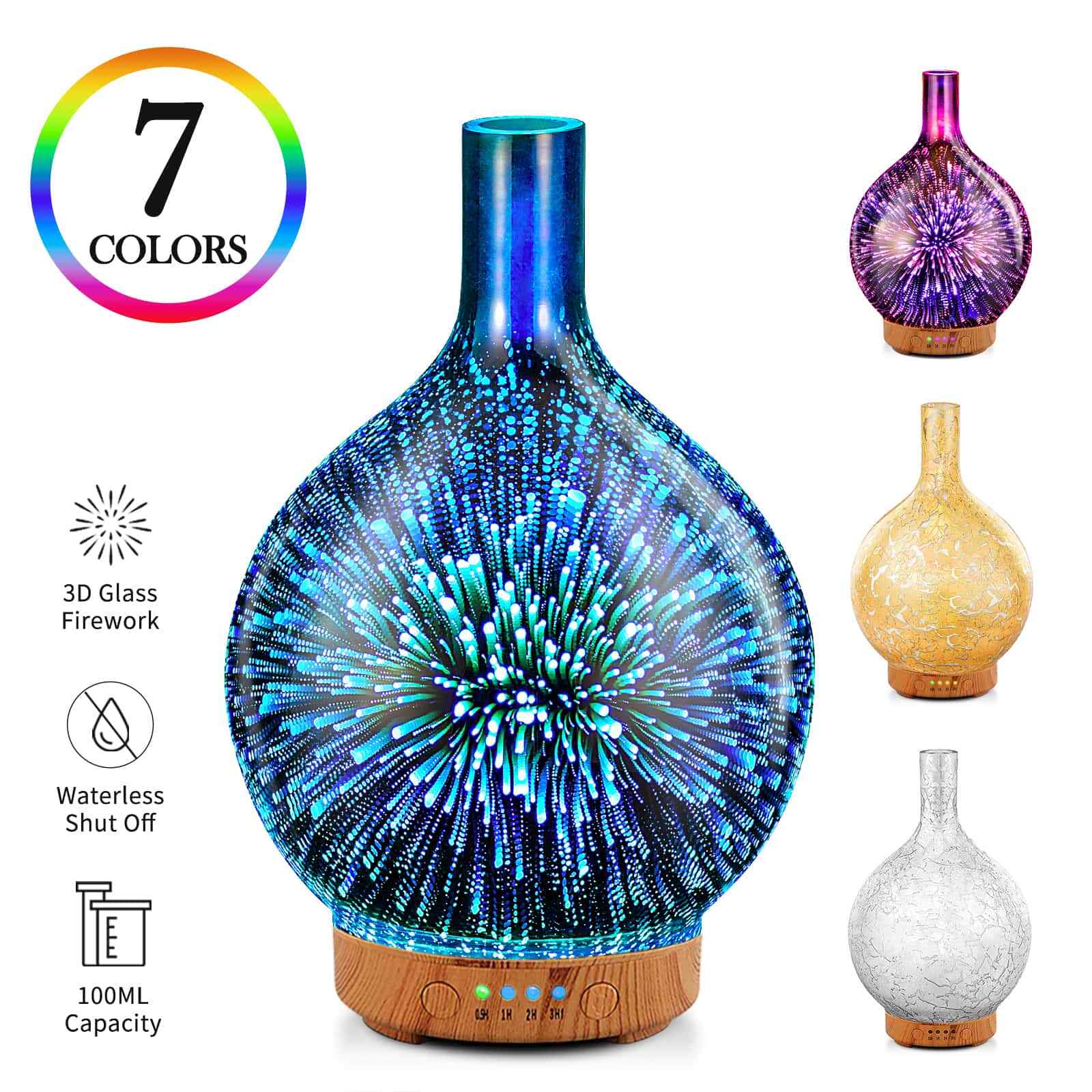 Glass Ultrasonic Aroma Humidifier 7colors