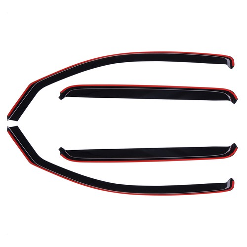 Dark Black Side Wind Window Visors 4p For 05-15 Toyota Tacoma Double Cab