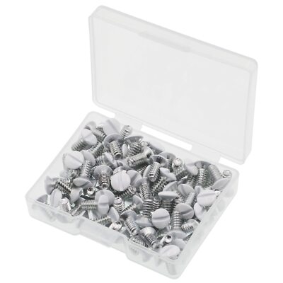 Screws 100 Pcs White Outlet Screws 3/8" Long 6-32 Thread Light Ele...