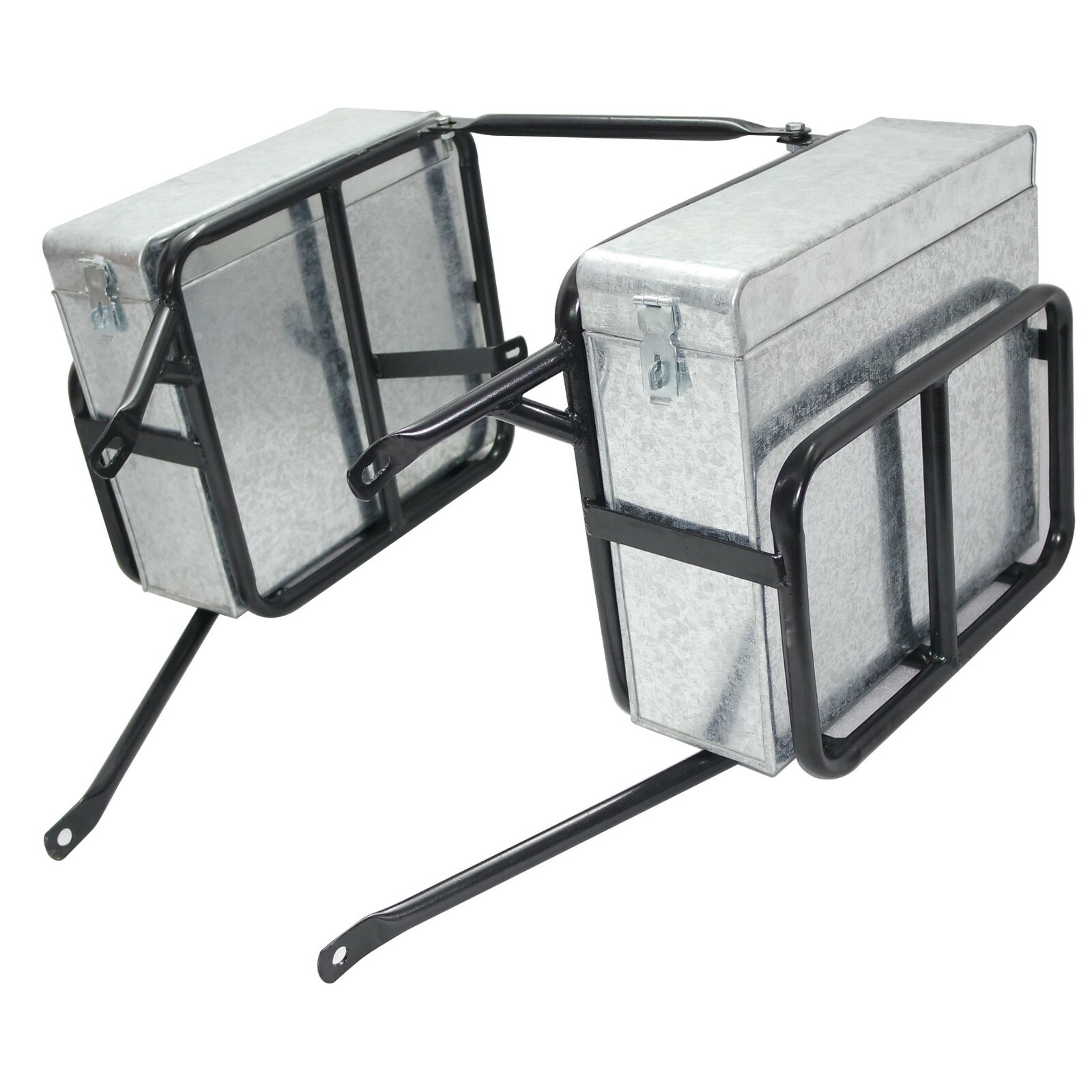 Fits Royal Enfield UCE Luggage Pannier Carrier Set With Case Box  