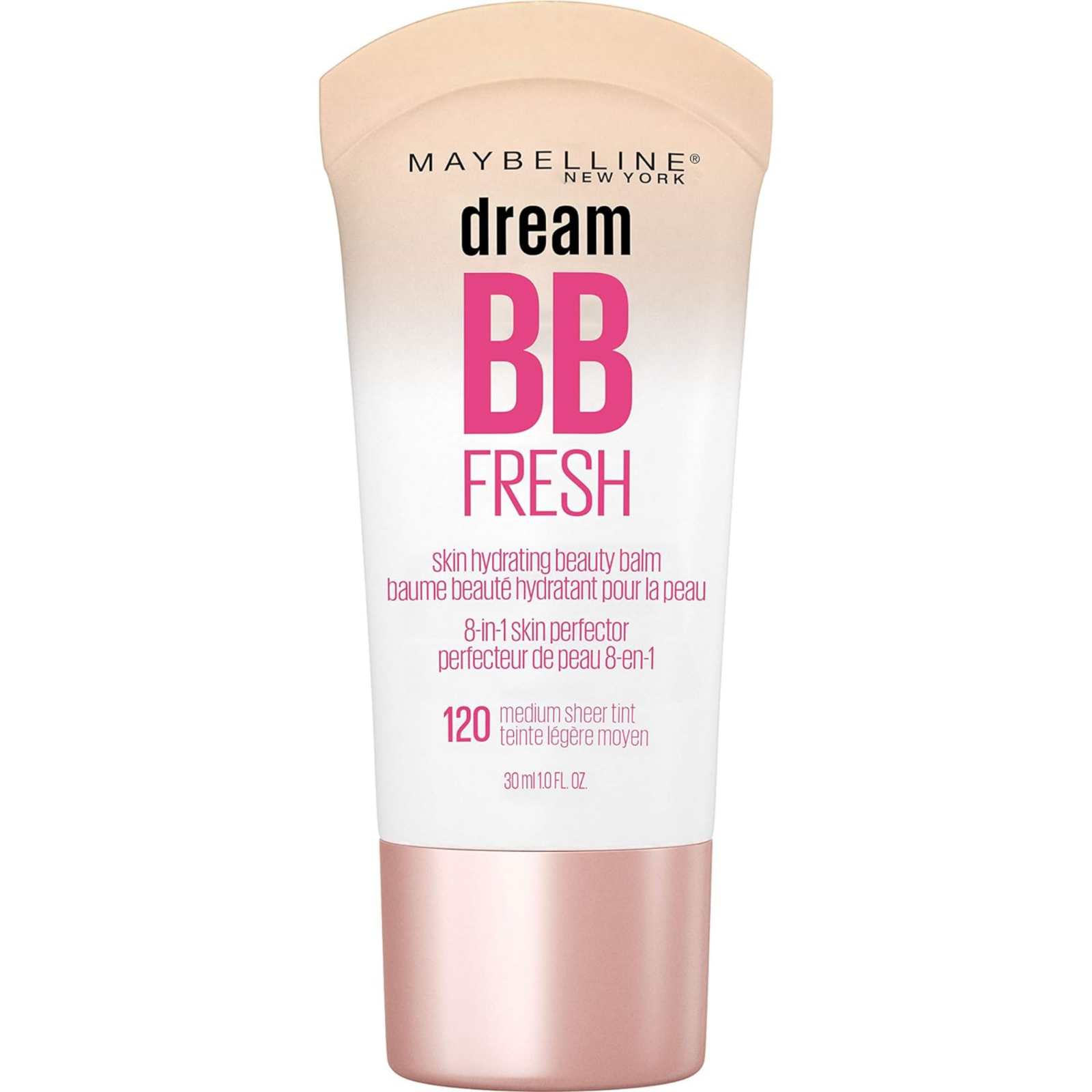 Maybelline Dream Fresh Skin Hydrating BB cream, SPF 30,Oil-Free, Medium,1 Fl Oz